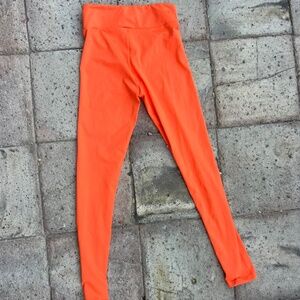 Orange athletic leggings